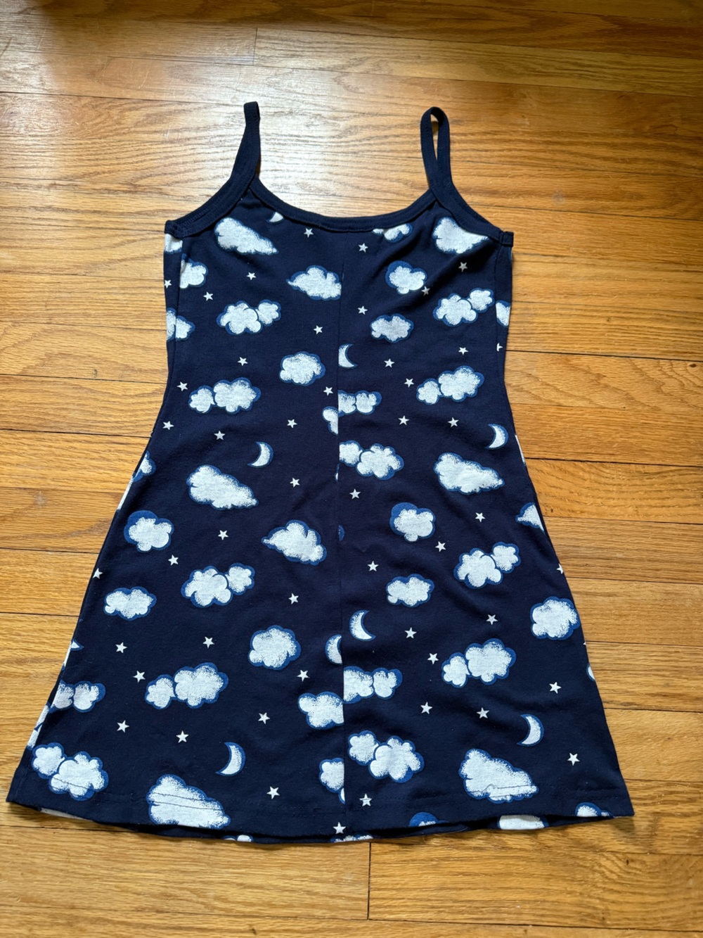 vintage Charlotte Russe Navy Mini Dress with White Cloud & Moon Print - Picture 3 of 3
